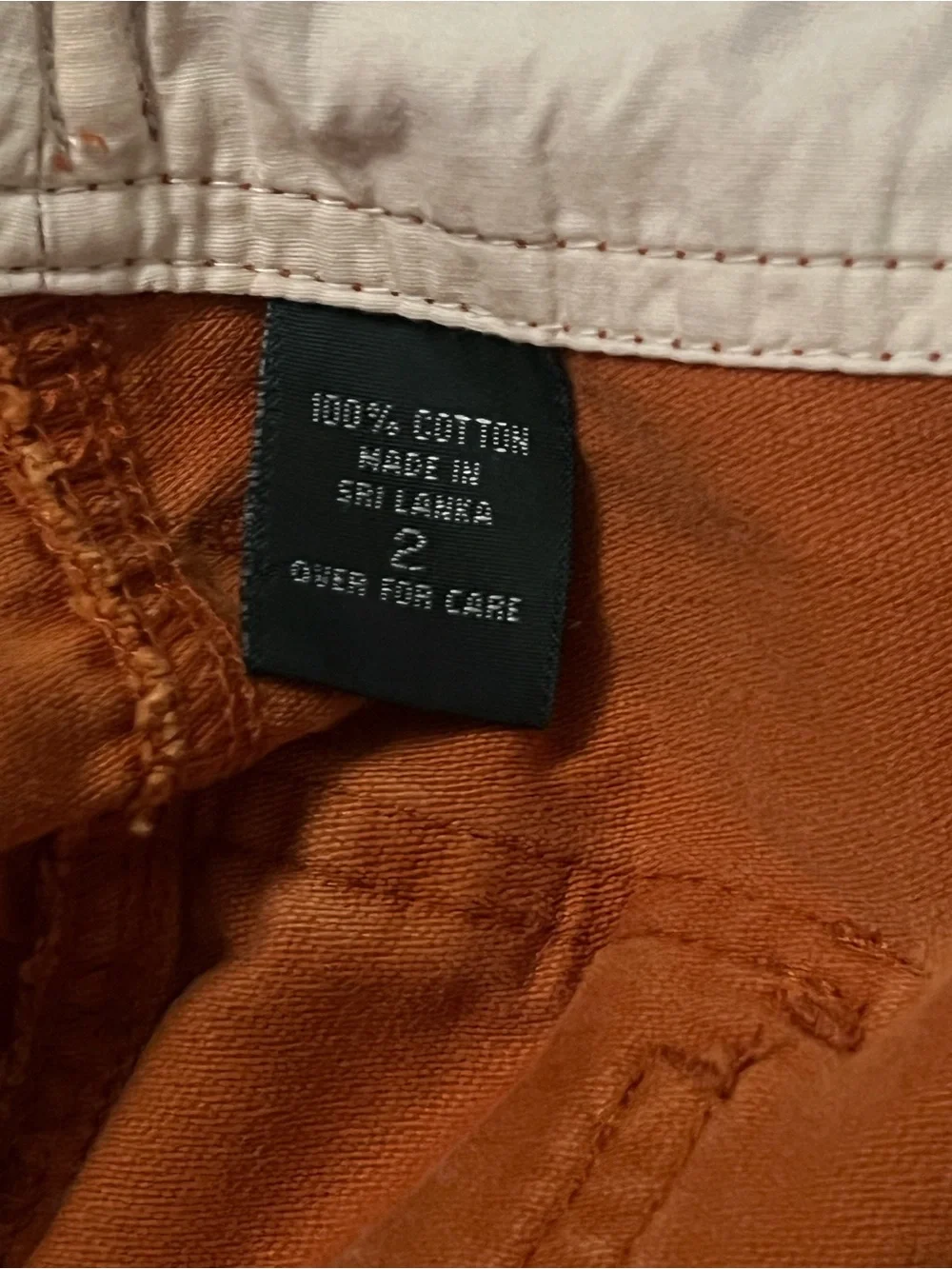 Abercrombie & Fitch Women's Rust Orange Cargo Shorts